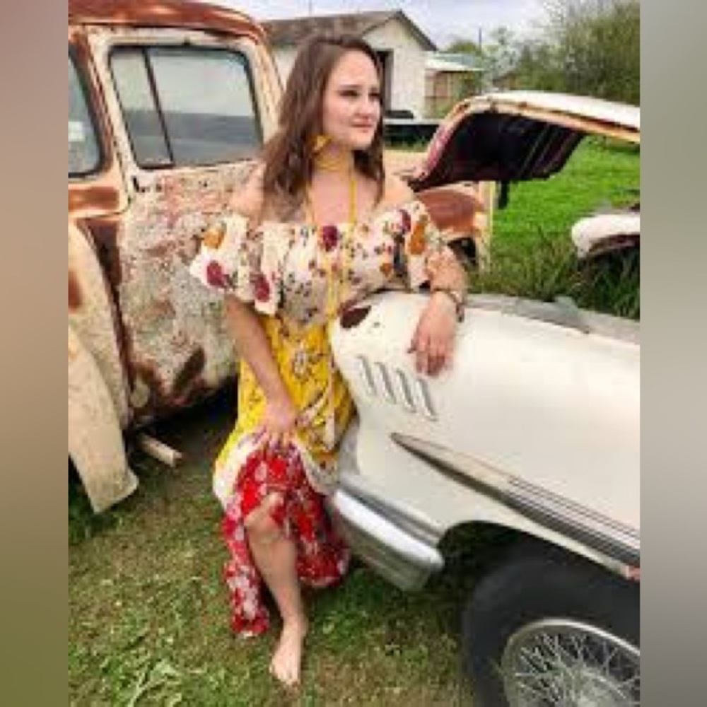 Umgee boho floral off shoulder maxi dress